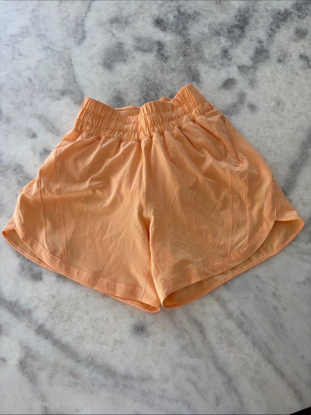 lululemon athletica Peach Elastic-Waist Athletic Shorts